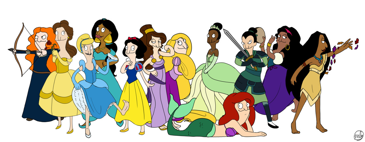 overtheunderpass:  silly-emby:  My friends and I were wondering what the Disney princesses