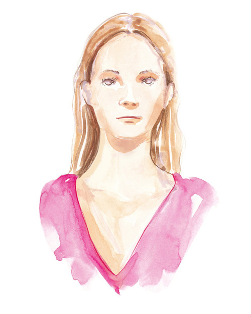  A quick #sketch of #model #VanessaKosakova I did backstage during the @TeatumJones AW18 show on the