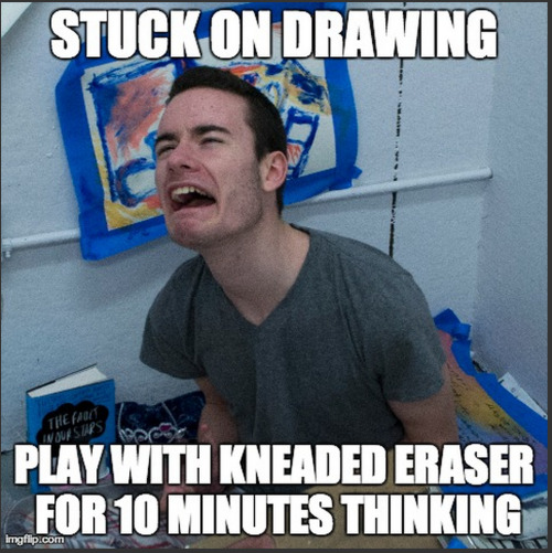 hopeless-wandering-to-hogwarts:Art Student Meme