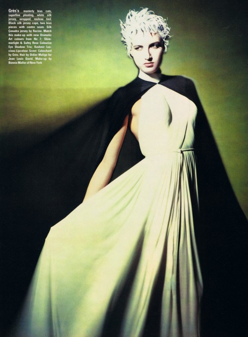 photographicpictures:Betty Lago by Paolo Roversi - Grès Haute Couture fall 1984