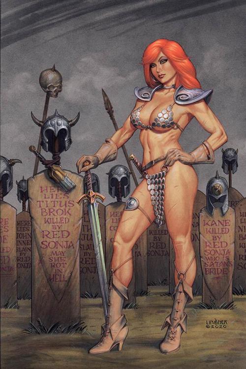 omercifulheaves:  Red Sonja #16Art by Joseph Michael Linsner