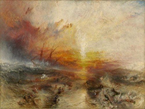 19thcenturyartwork: Slavers Throwing overboard the Dead and Dying—Typhoon coming onArtist: J. 