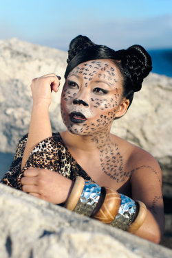 catgirlfantasy:  Cheetah by azime-make-up  For loads more check out out our: tumblr - http://makeupfetishist.tumblr.com and our subreddit http://www.reddit.com/r/makeupfetish