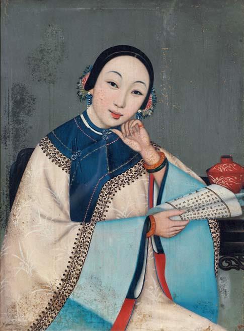 jeannepompadour:Three portraits of women by Qing dynasty Chinese painter Lam Qua (1801-1860)