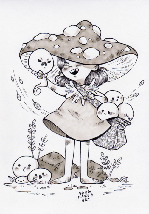 Inktober day 1: Seasonal witch