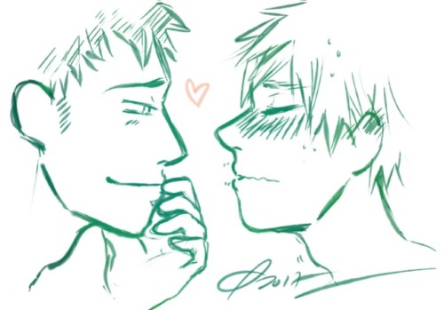 // drops soumako like a mic and leaves again (sou is teasing, first kiss ahead)