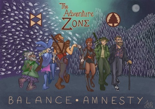 Exited for the start of Season 2 of The Adventure Zone picking up this week. I drew the old crew wel