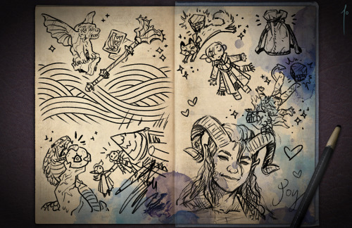 ravennowithtea: Finishing up my RP Jester Sketchbook series.Please enjoy these spreads which span co