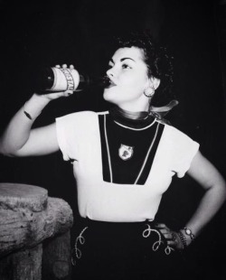  Cuban Pinup Star And Dancer Olga Chaviano Advertising Cristal Beer. 