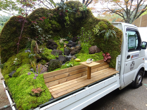 itscolossal:  The Japanese Mini Truck Garden Contest is a Whole New Genre in Landscaping