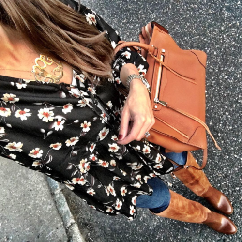 bloggers-fashion:Fall Floral and Boots via http://ift.tt/2eWJ3q6