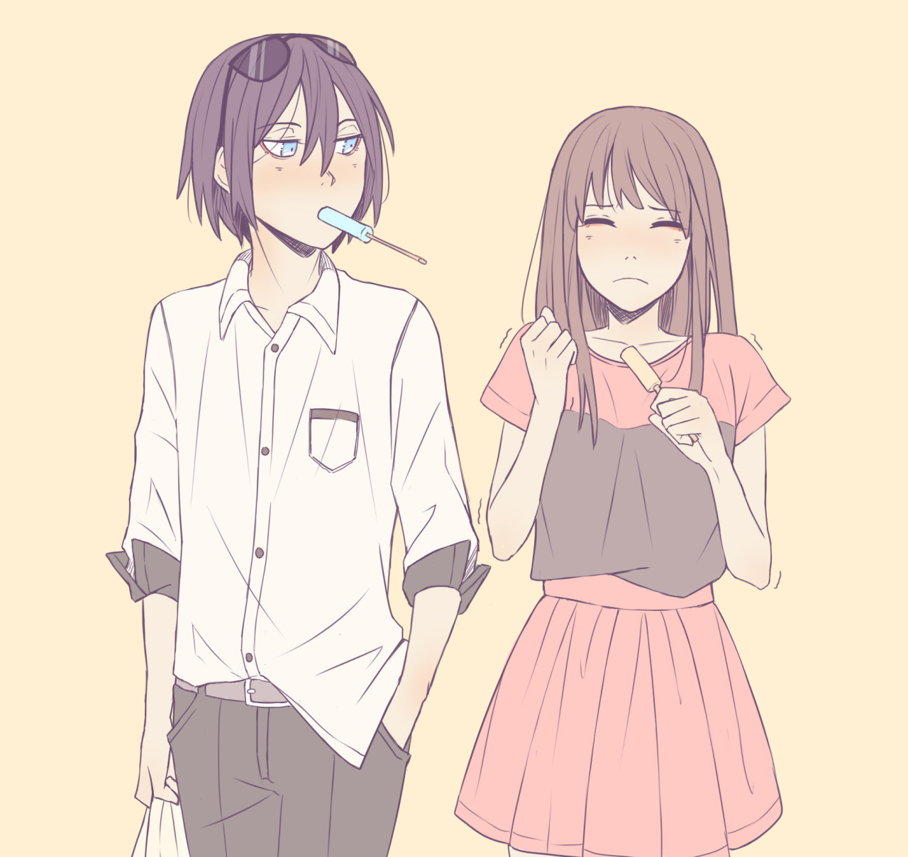 xnatiix:  Brain freeze haha rip Hiyori :DD 