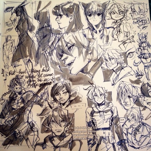 nokomento: Lots of ffxiv doodles and Eorzean friendssss then regular Lucius doodles and a little Bod