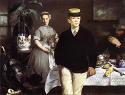 artishardgr:  Edouard Manet - The Lucheon (The Lunch in the Studio) 1868