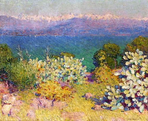 In the morning, Alpes Maritimes from Antibes -  John Peter Russell  1890 Australian painter 1858-193