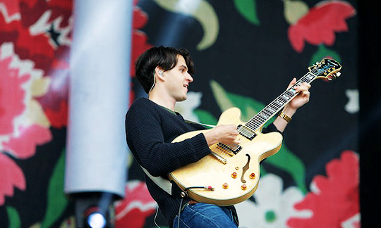 aclassi:ezra koenig performing on day 3 of lollapalooza august 5, 2013 (photos by