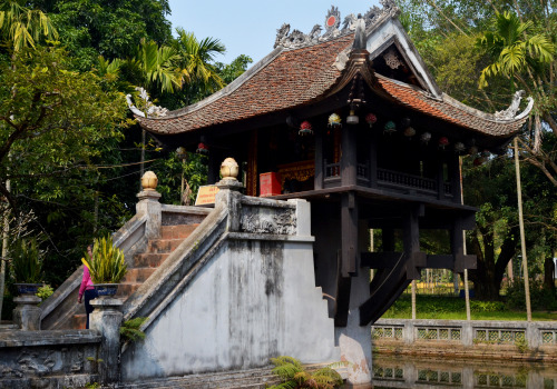 One pillar pagoda built in 1049 AD, Hanoi, Vietnam. 