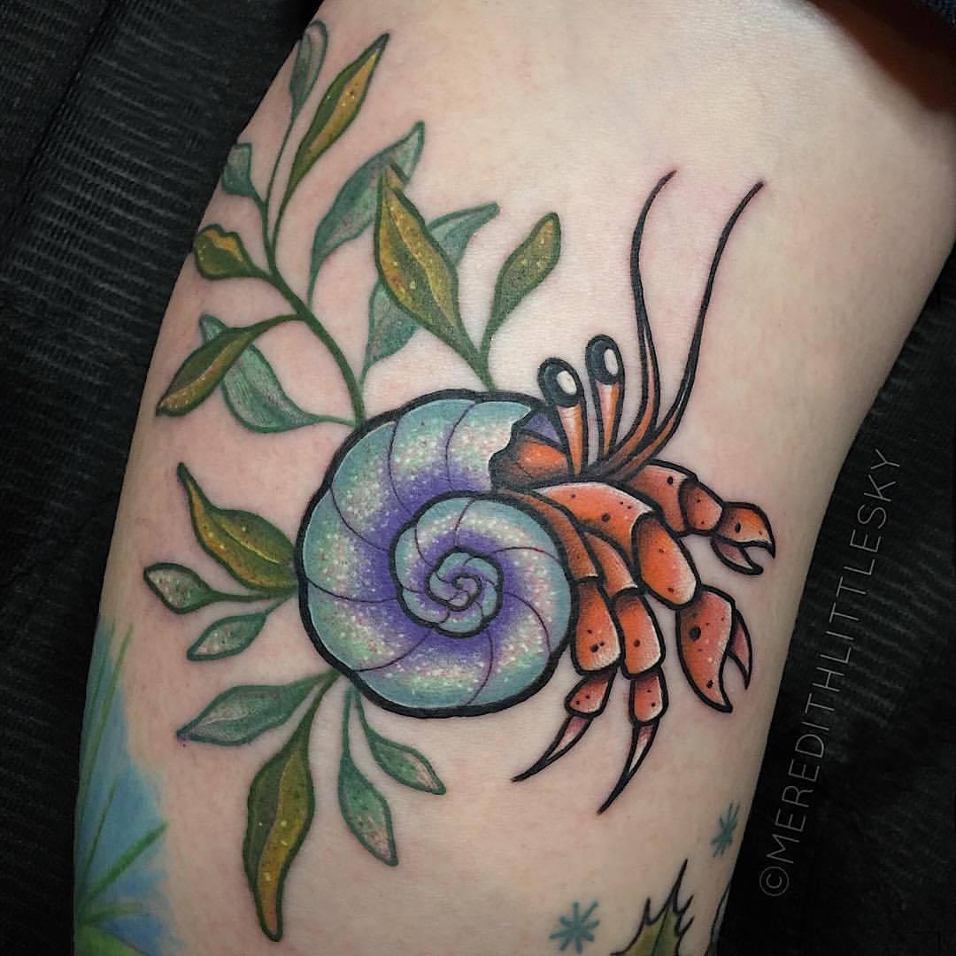 Meredith Little Sky | Cutest little hermit crab tattoo on Wendy! Thanks...