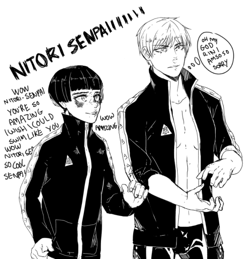 eclaratis:  Karma hits 3rd year nitori aiichirou hard in the form of a bright eyed first year named bowlcut-kun