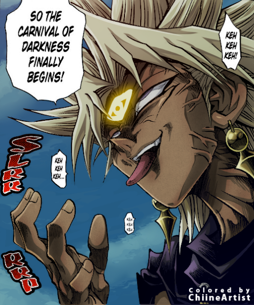 Colored this panel with Yami Marik for fun! Original work by Kazuki Takahashi ;) (From the yugioh ma