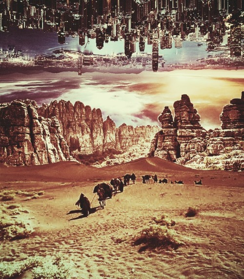 ayhamjabr:  Rajaz…Folk Arab Landscape. Surreal Mixed Media Collage Art By Ayham Jabr. Instagram-Facebook. 