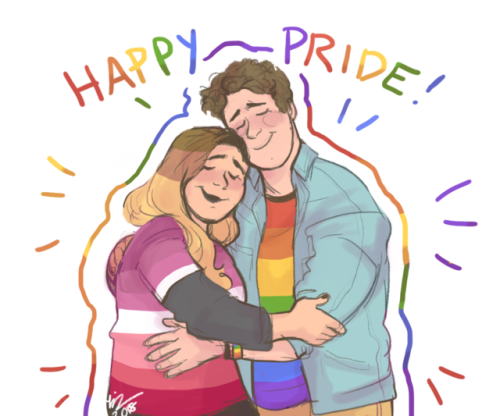 ok-lilah:doodled them as a pick-me-up yesterday, then polished it off for pride month today :(