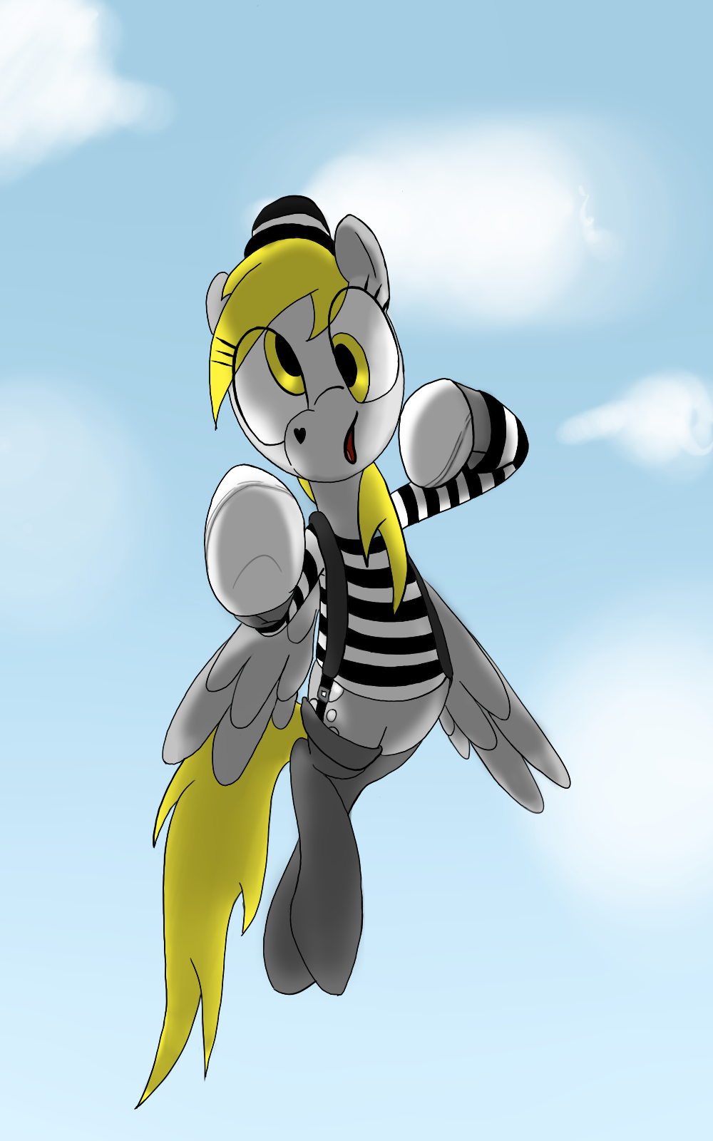 datte-before-dawn:  Have some mime Derpy, making lewd gestures at you. I think I