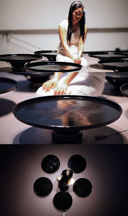 Lisa Park manipulates water with brain activity for performance art piece
