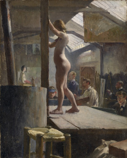fleurdulys:   Life Class, Academie Julien - Walter Withers~1888