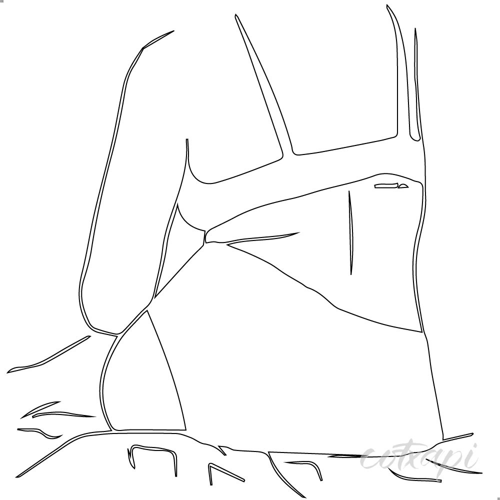 Cute pretty women art, young girls in vector outline art