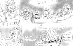 musashi-loves-robots:  I love Rodimus, I swear. I just wanted to draw some nerds. There suprisingly, wasn’t room enough for all of them. 