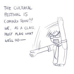 msleilei: msleilei:  er i can explain see we were talking about what would be the next story arc after the provisional license exam, and i’m like, it’s about time for a cultural festival right? so i think maid cafe arc would be funny, and somebody