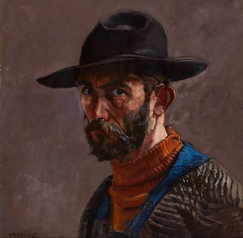 mrdirtybear:  ‘Self Portrait in a Hat’