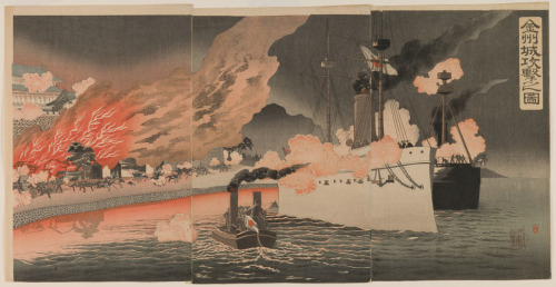 Attack on Jinzhou Fortress, Adachi Ginkō, 1894, Saint Louis Art Museum: Asian Artwww.slam.or