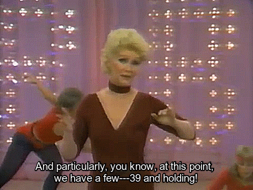 sparklejamesysparkle:  Debbie Reynolds in her home workout video Do It Debbie’s Way, 1983. Targeted at “women of a certain age”, Debbie recruited stars from various generations to appear in the workout tape with her, including  Shelley Winters,