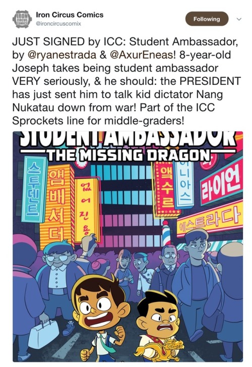 It&rsquo;s been officially announced!My middle-grade graphic novel Student Ambassador will be pu