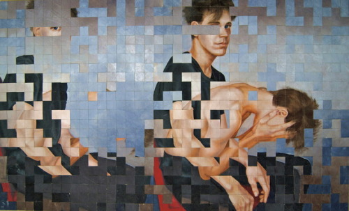 ‘Portrait of a friend’  Acrylic, mixed media, Boris Novak