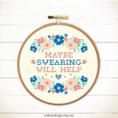 Hey hey! you know that swearing can help  . . #crossstitch #crosstitch #crossstitcher #crosstitcher 