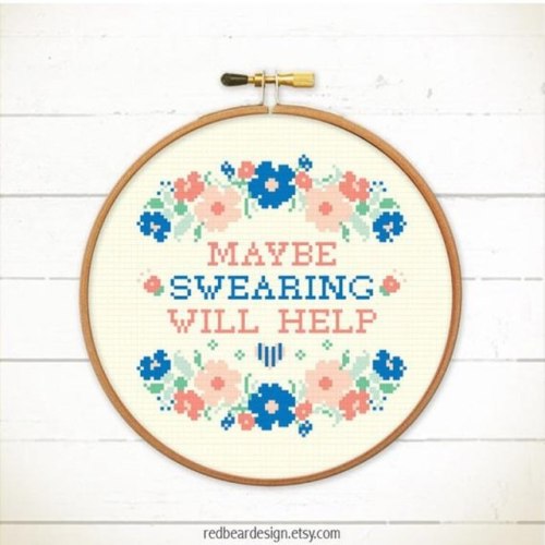 Hey hey! you know that swearing can help. . #crossstitch #crosstitch #crossstitcher #crosstitcher 