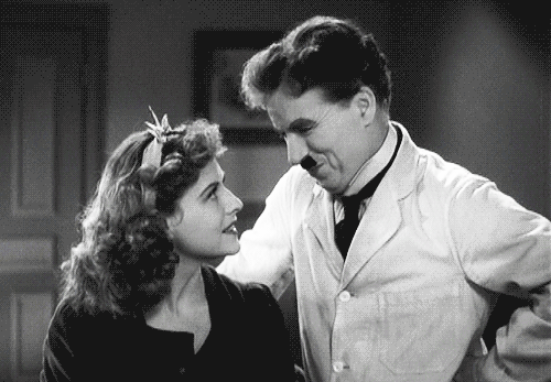 alifefullofyou: Paulette Goddard &amp; Charlie Chaplin in The Great Dictator