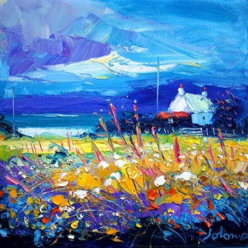 John Lowrie Morrison - Evening Light over the Isle of Gigha. 2013. Oil on canvas.