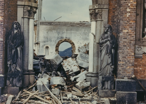 Immaculate Conception Cathedral (est. 1877), Nagasaki, 500 m away from the atomic bomb detonation si