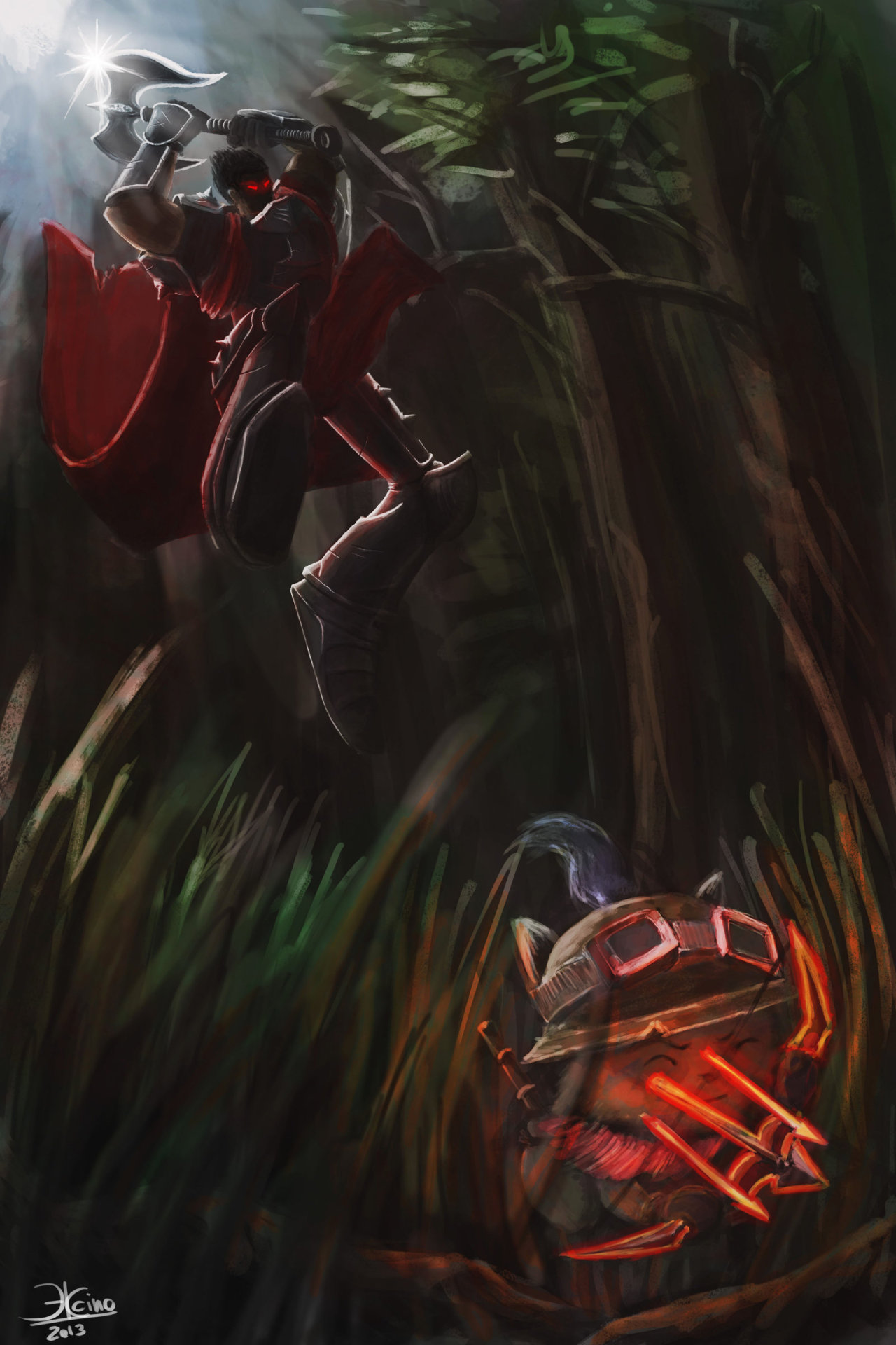 leaguesbottombitch:  DIE TO TEEMO! by ~XinoMetal