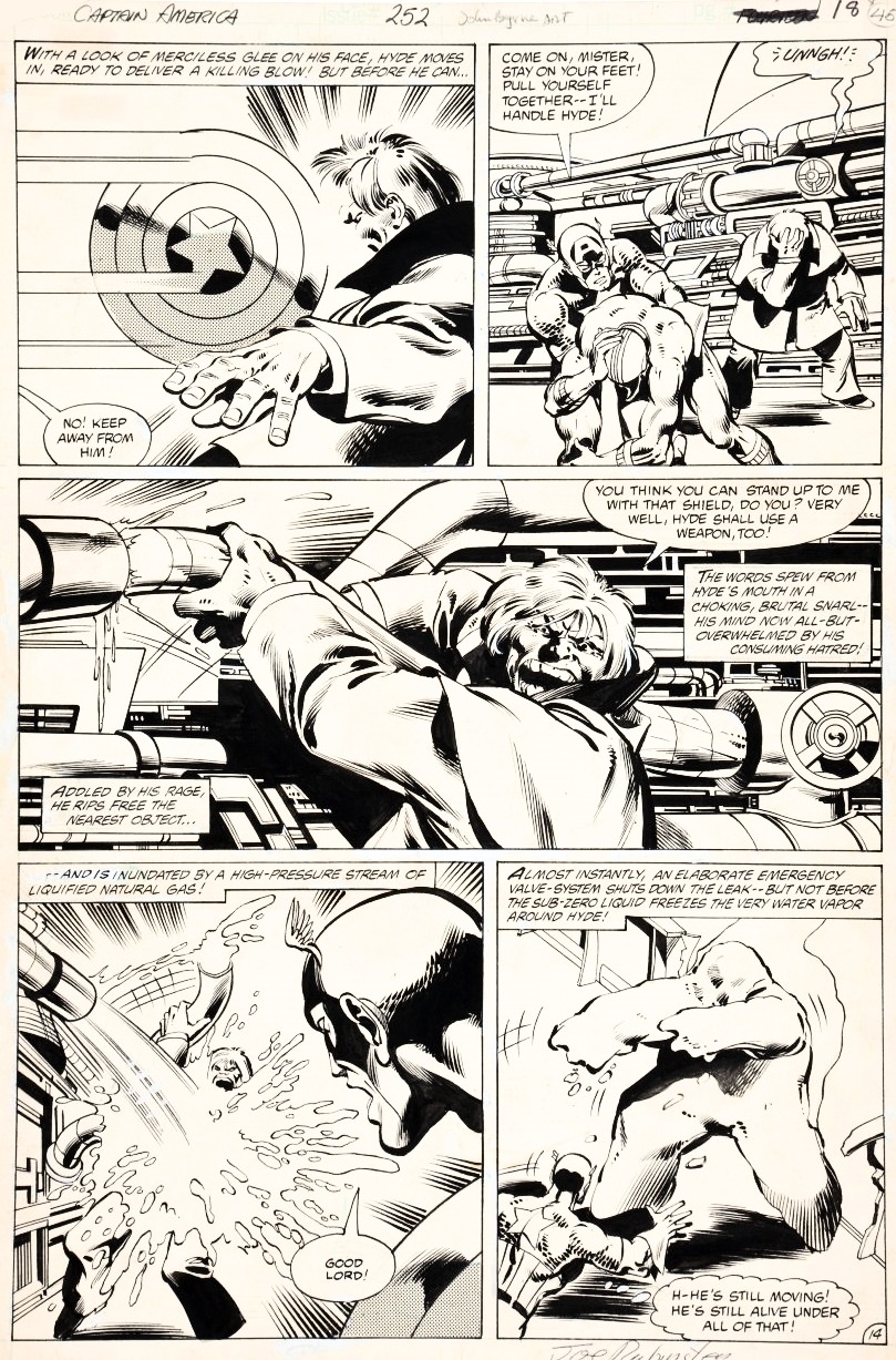 johnbyrnedraws:  Captain America #252, page 14 by John Byrne &amp; Joe Rubinstein