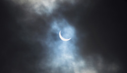 cuttlefishgarden:  Solar Eclipse 2:56 pm Coral Springs, FL  I was blessed with clouds on this amazing day 