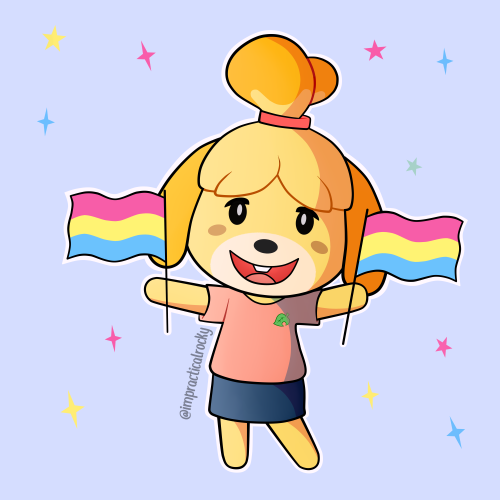 impracticalrocky:isabelle says: happy pride!! ️‍️‍⚧️ 