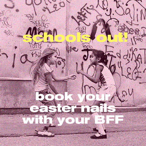 BOOK YOUR EASTER NAILS NOW FOR 15PC OFF WHEN YOU DOUBLE BOOK WITH A MATE! TOPSHOP@WAH-NAILS.COM