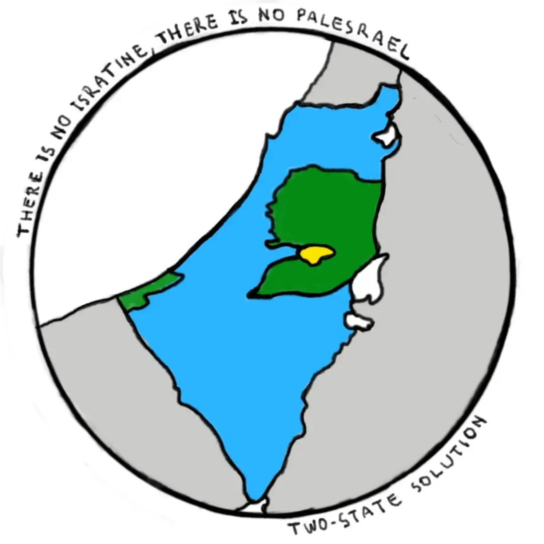 there is no Isratine, there is no Palesrael • two-state solution