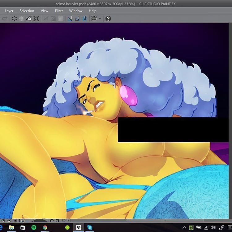 tovio-rogers:  #SelmaBouvier of #thesimpsons full view, line work, and psd file on