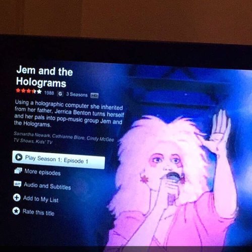 Just discovered this was on Netflix. Hells yeah. #jemandtheholograms